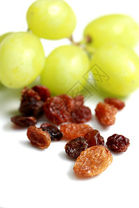 孤立的葡萄干棕色食物营养白色团体宏观水果小吃美食甜点图片