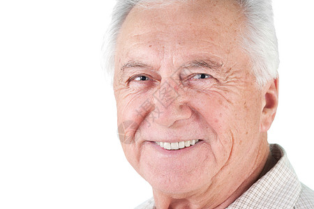 老年男子头发男人皱纹父亲退休男性老化祖父喜悦幸福背景图片