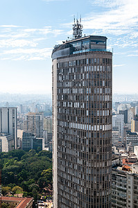 位于Sao Paulo市中心的意大利建筑建筑学摩天大楼建筑物旅行办公楼景观大街天际目的地明信片图片