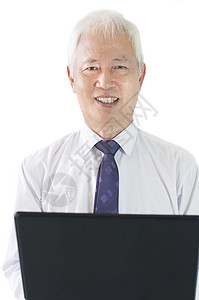高级亚洲资深航空商务员技术管理人员人士生意人商务人员男性微笑套装快乐图片