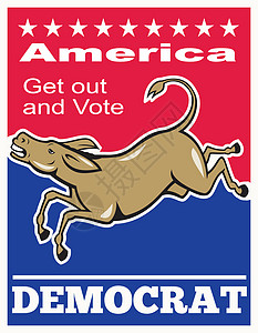 民主党驴吉祥物美国投票图片