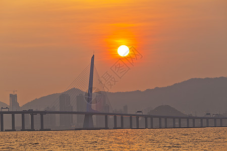 香港日落桥场地旅行景观历史历史性吸引力运输橙子巡航城市背景图片