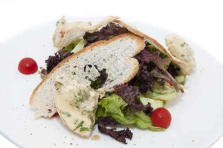 蔬菜沙拉食物维生素盘子杂货花园菜单午餐小吃饮食敷料图片