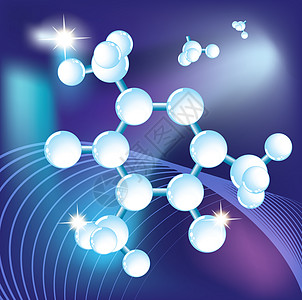 分子 分子结构 科学抽象背景图片