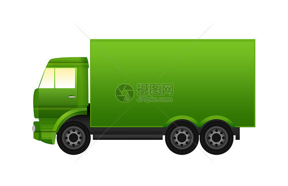 色彩多彩的卡车盒子金属司机蓝色商业柴油机运输货运速度送货图片