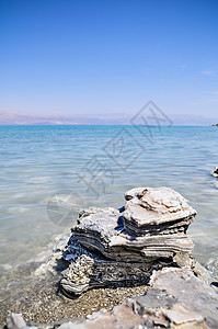 水晶盐海景游泳岩石卫生支撑矿物药品治疗泥浴游客图片