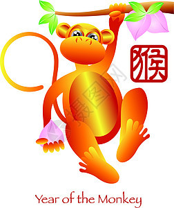 中国猴子黄铜新年c图片