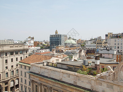 意大利米兰纪念碑天际大教堂全景建筑建筑学城市地标中心景观图片