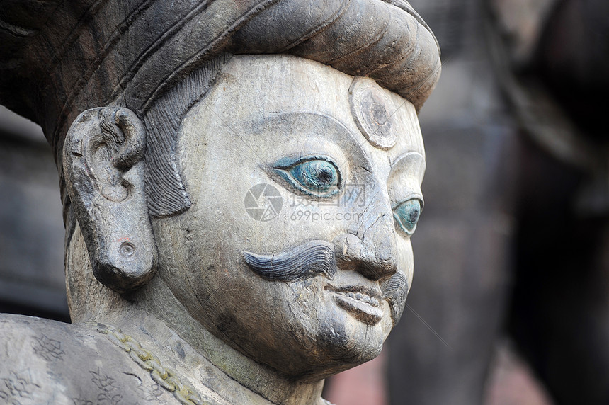尼泊尔古老的佛教雕塑宗教佛教徒建筑学沉思精神上帝智慧遗产冥想寺庙图片
