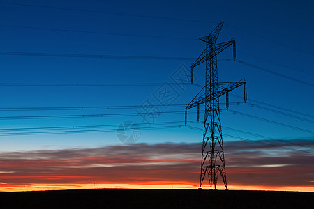 活力天空水平照片线路电网力量电气输送能量电力图片