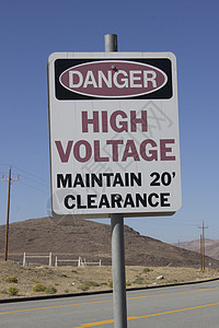 高电压发电危险力量仪表电源符号栅栏震惊警告标志图片