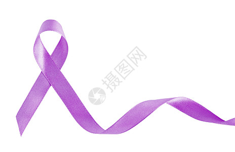 带复制空间的紫色丝带感知普通癌症图片