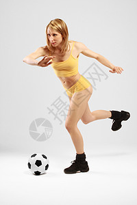 踢踢女足球运动员图片