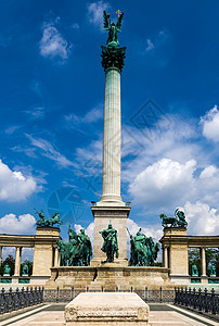 布达佩斯英雄广场专栏图片