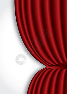 红戏院丝绸幕幕背景与波浪入口纺织品电影材料织物展示乐队表演观众推介会图片