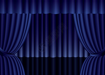 蓝色剧院丝绸幕幕背景与波浪观众织物材料推介会纺织品公告娱乐海浪奢华乐队图片