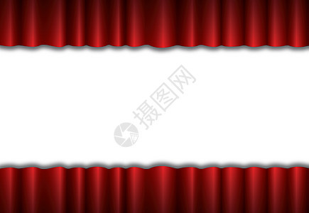 红戏院丝绸幕幕背景与波浪海浪剧院表演观众展示墙纸奢华材料入口推介会图片