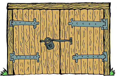 旧大门合页钥匙金属车库颗粒状栅栏挂锁安全粮食图片