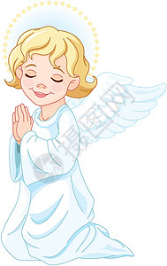 祈祷天使夹子宗教翅膀教会艺术圣经婴儿天堂白色卡通片图片