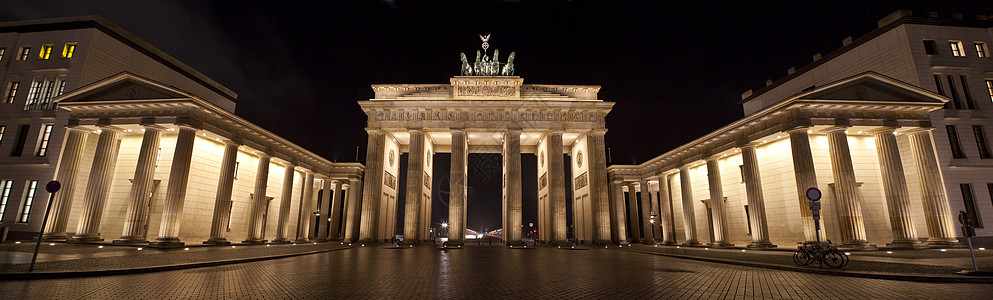 柏林勃兰登堡门景点旅游旅行城市全景广场建筑学地标观光图片