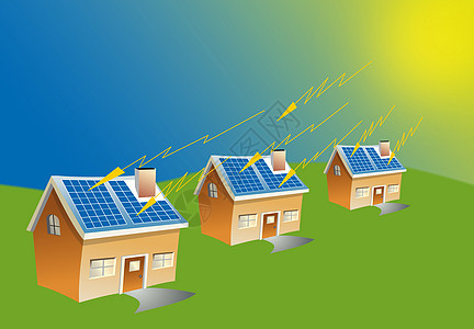 太阳能电池板太阳光线空调房屋房地产花园住房功放技术光伏板能源图片