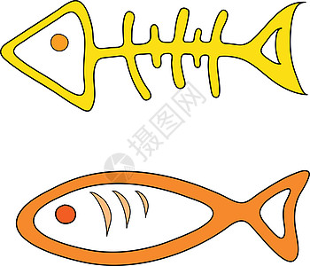鱼符号草图宗教绘画涂鸦真相插图卡通片刷子图片