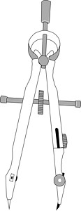 绘图罗盘白色素描工具教育数学乐器工程测量灰色绘画图片