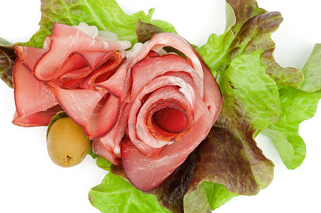 贾门和绿火腿生活方式猪肉青菜紫色食物奢华小吃养护粉色图片