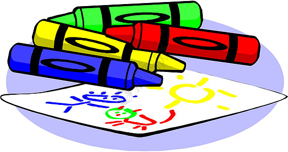 蜡笔紫色创造力橙子蓝色活力盒子团体黄色学校绿色背景图片