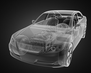 透明汽车概念轮子跑车x光车轮涡轮射线奢华力量运动放射科图片