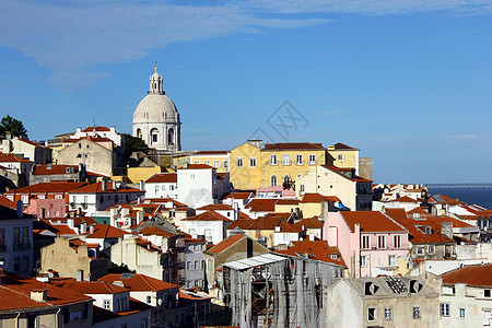 葡萄牙里斯本阿尔法马建筑学古董景观市中心首都全景教会建筑地平线天空图片