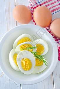 煮鸡蛋营养早餐食物烹饪餐厅蛋黄椭圆形凉菜素食美食图片