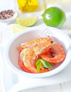 虾午餐菜单小吃营养食物沙拉贝类海鲜盘子香菜图片