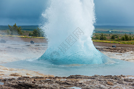 Strokkkur 喷雾器海湾涌泉活力场地压力黄金吸引力蒸汽地热沸腾图片