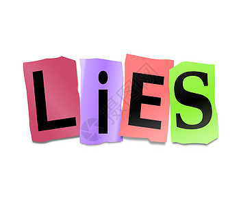 谎言的概念白色制造谬误欺骗插图虚伪虚假性打印说谎者诡计图片