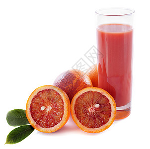 橙血和果汁新鲜血橙汁高清图片