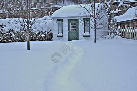 下雪路径92图片