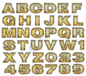 金金字母表集打字稿金子字体反射黑色黄色金属脚本艺术奢华图片