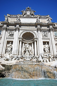 丰塔纳迪特雷维雕像雕塑文化城市大理石喷泉遗产旅行艺术地标图片