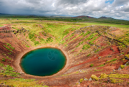 克朗id天空火山口地标火山蓝色圆形陨石蓝晶红色绿色图片