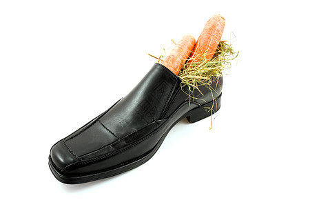 给Sinterklaas加胡萝卜的大鞋高清图片