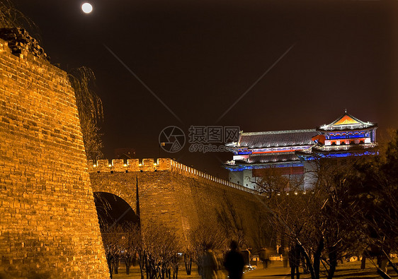 夜月东南守望台东川男士Beij石头纪念碑历史城墙建筑学公园岗楼历史性城市建筑图片