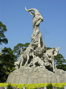 广州朴岳秀五雄雕像图片