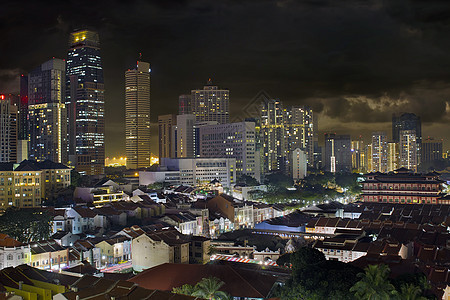 新加坡天线和中华城市风景图片