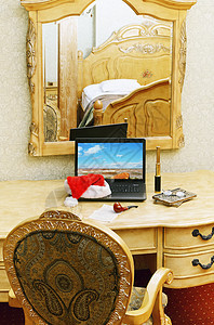 圣诞老人的梦想椅子扶手椅卧室写字桌古玩古董电脑雕刻笔记本眼镜图片