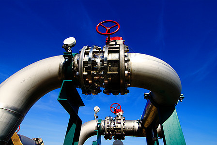 阀门工人力量蓝色插图石油植物气体管子工程师生产图片
