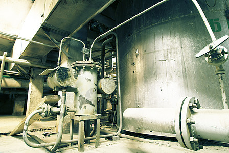 工业区 钢铁管道 阀门和法朗图片