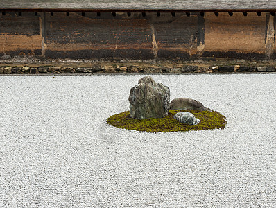 Zen花园石头帝国旅行信仰诗歌树木寺庙神社栅栏精神图片