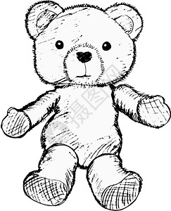 Teddy 熊 矢量图像棕色童年正方形玩具动物草图毛皮图片