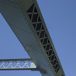 桥桥结构城市天空力量铆钉螺栓大梁蓝色螺丝工程材料图片